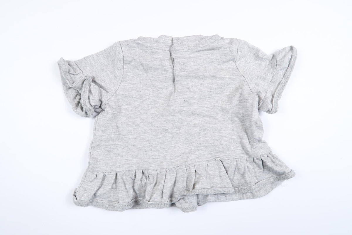 Grå kortærmet skjorte fra H&M i størrelse 56