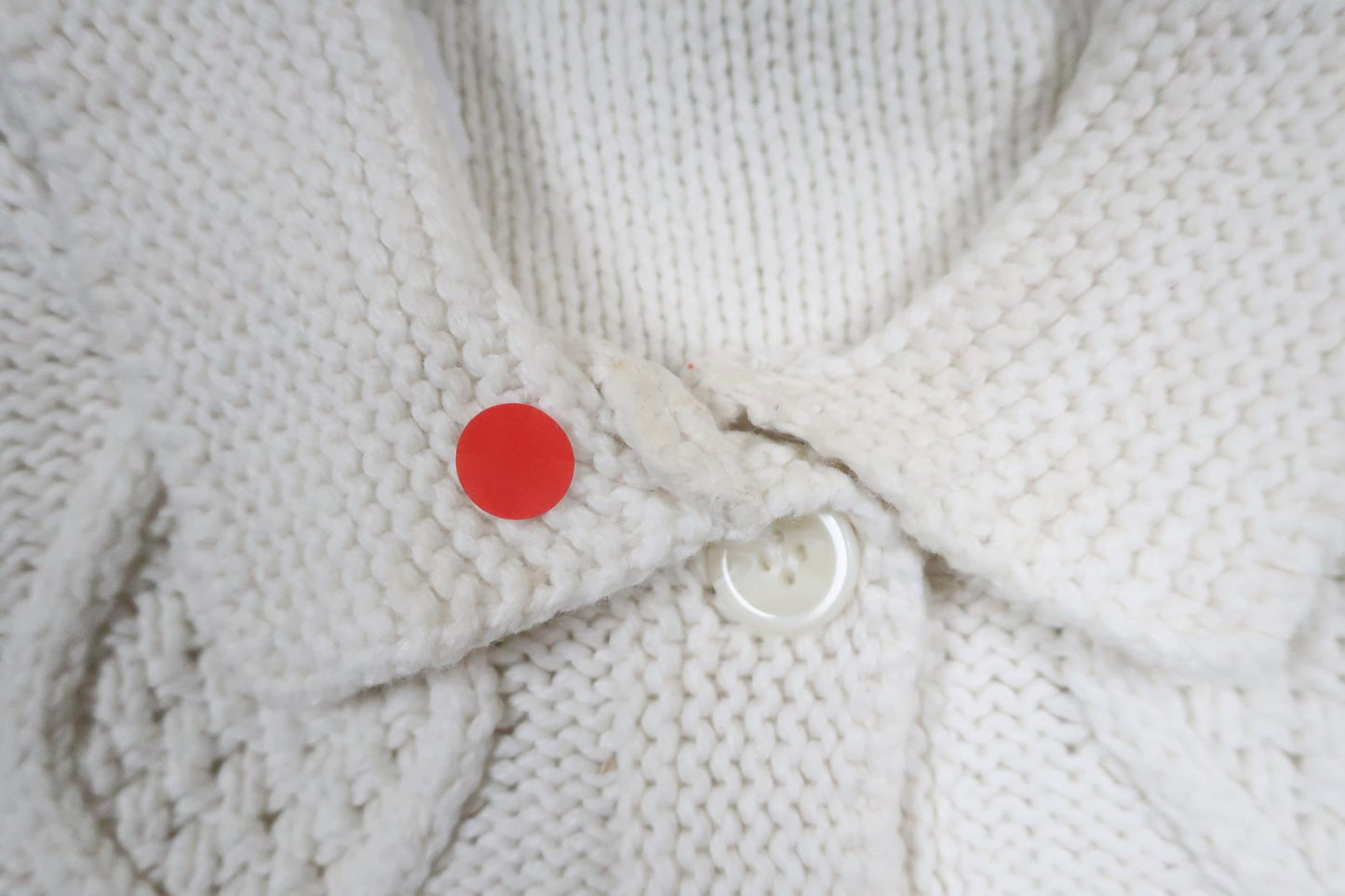 Strikket cardigan fra H&M - Størrelse 80 - Off-white