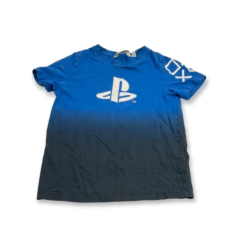 Mönstrad t-shirt från H&M - Storlek 134/140 - Blå