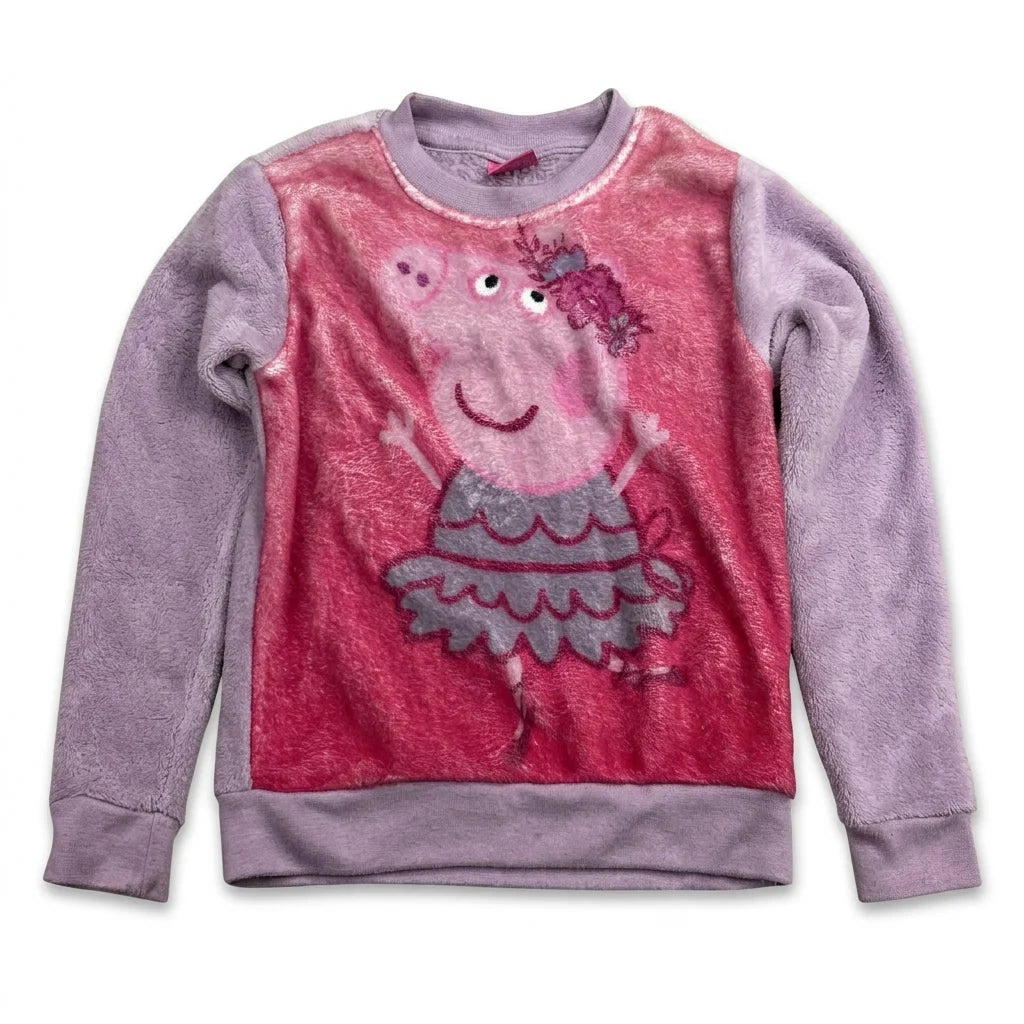 Mönstrad sweatshirt från Peppa Pig - Storlek 98/104 - Rosa