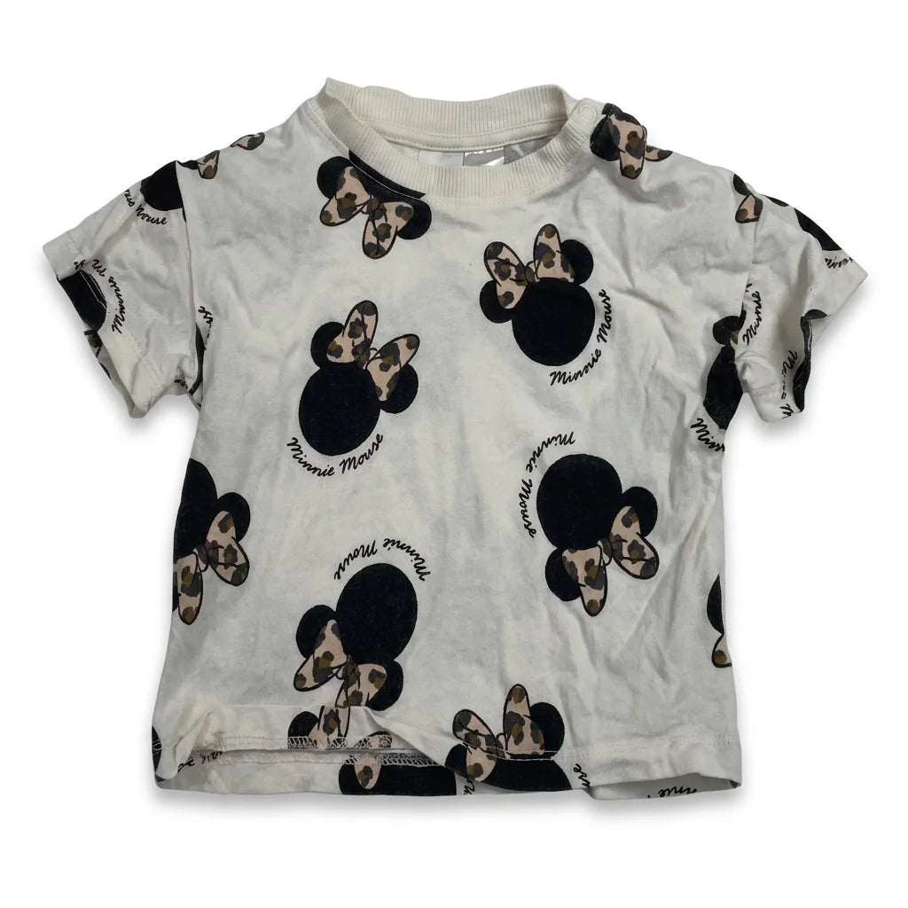 Mönstrad t-shirt från H&M - Storlek 68 - Vit
