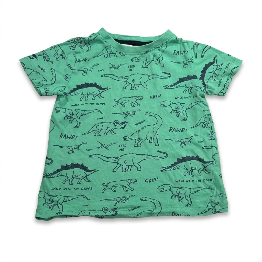 Mönstrad t-shirt från H&M - Storlek 104 - Grön
