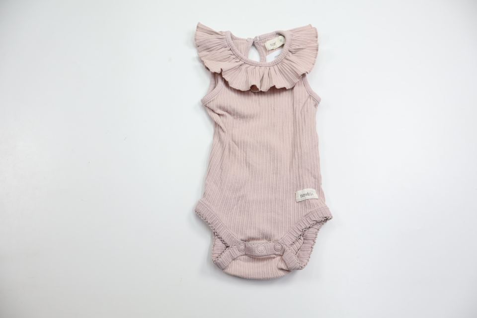 Ribbad body från Newbie - Storlek 62 - Lila