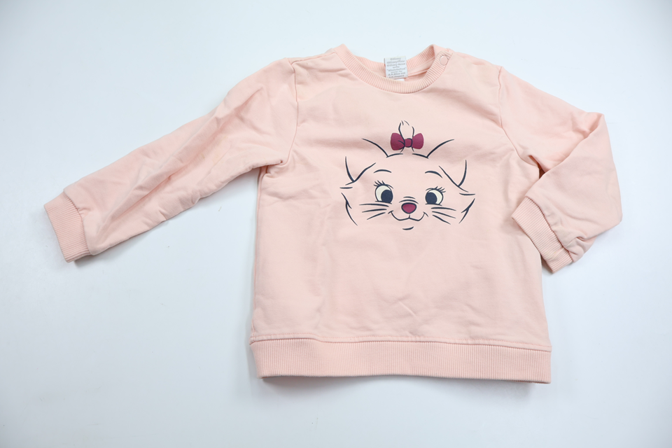 Sweatshirt med katten Marie från Disney - Storlek 80 - Rosa