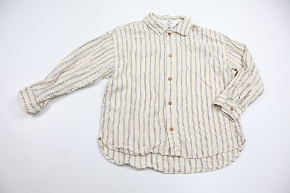 Skjorta i linnemix från H&M - Storlek 110 - Benvit