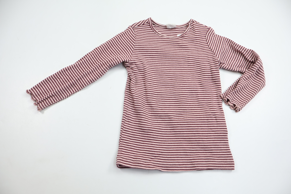 Ribbad randig tröja från H&M - Storlek 86 - Rosa
