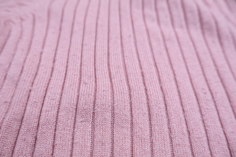 Ribbstickad tröja från H&M - Storlek 74 - Rosa