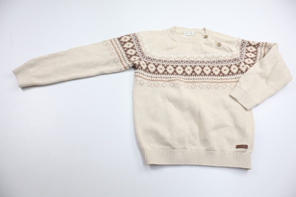 Stickad tröja från Newbie - Storlek 122/128 - Beige