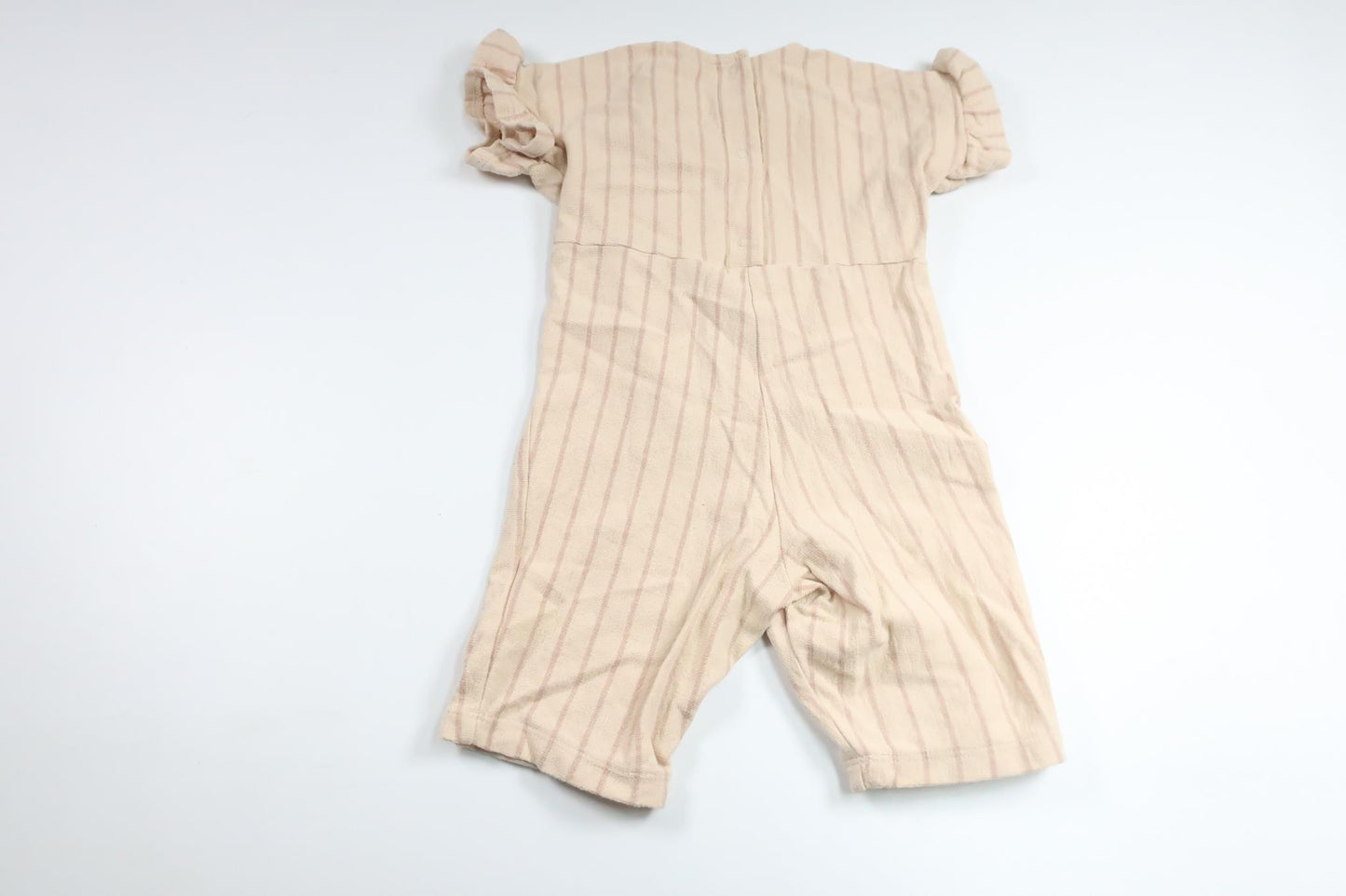 Stribet jumpsuit fra H&M - Størrelse 74 - Beige