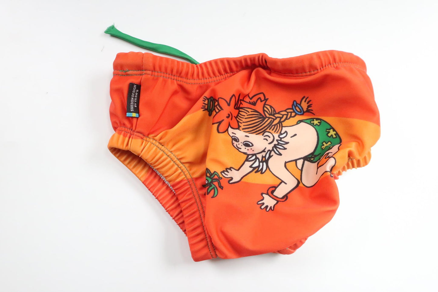 Badeble med Pippi Langstrømpe fra Swimpy - Størrelse 80/86 - Orange