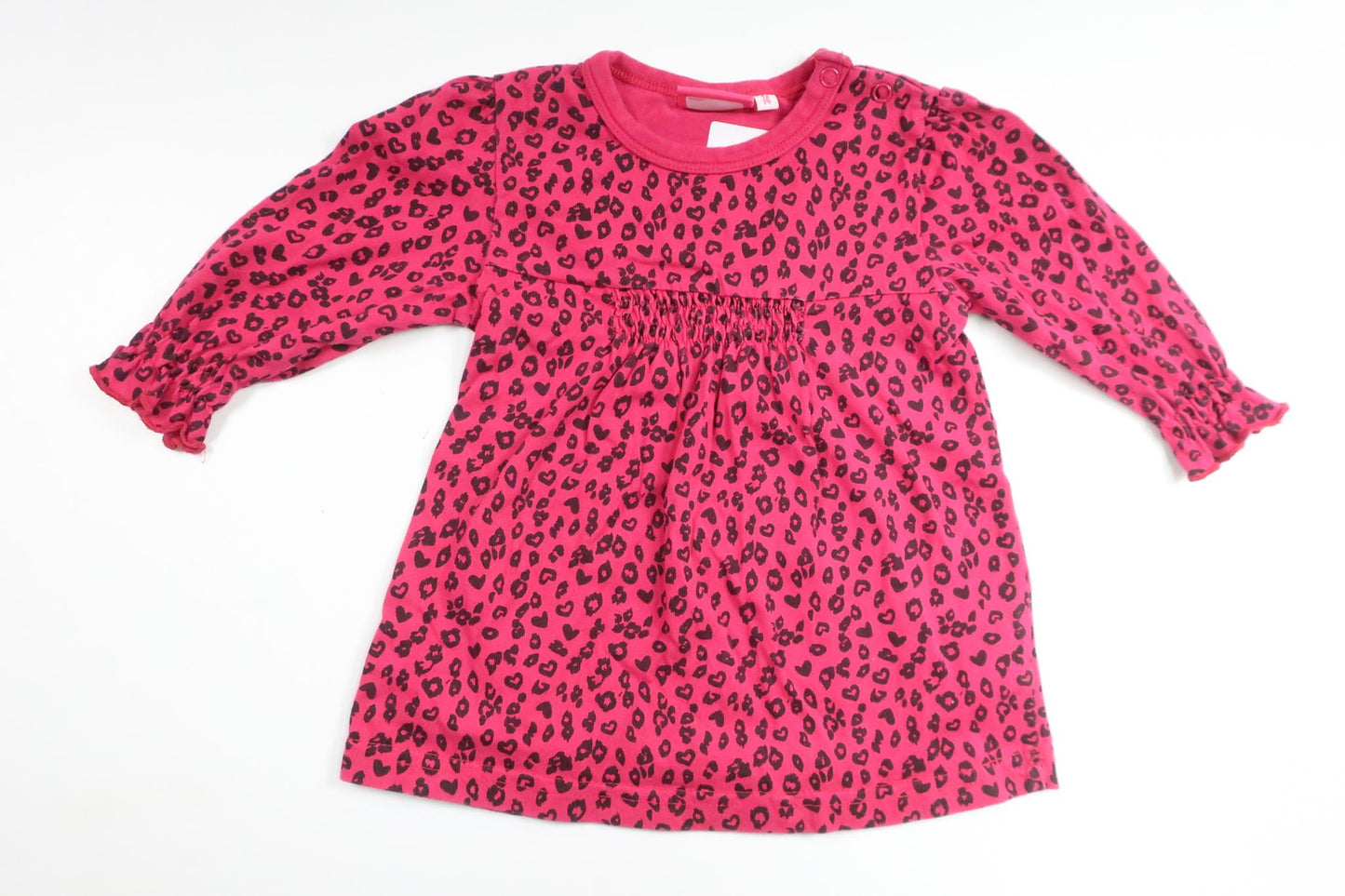 Leopardprintet kjole fra Mini - Størrelse 74 - Lyserød