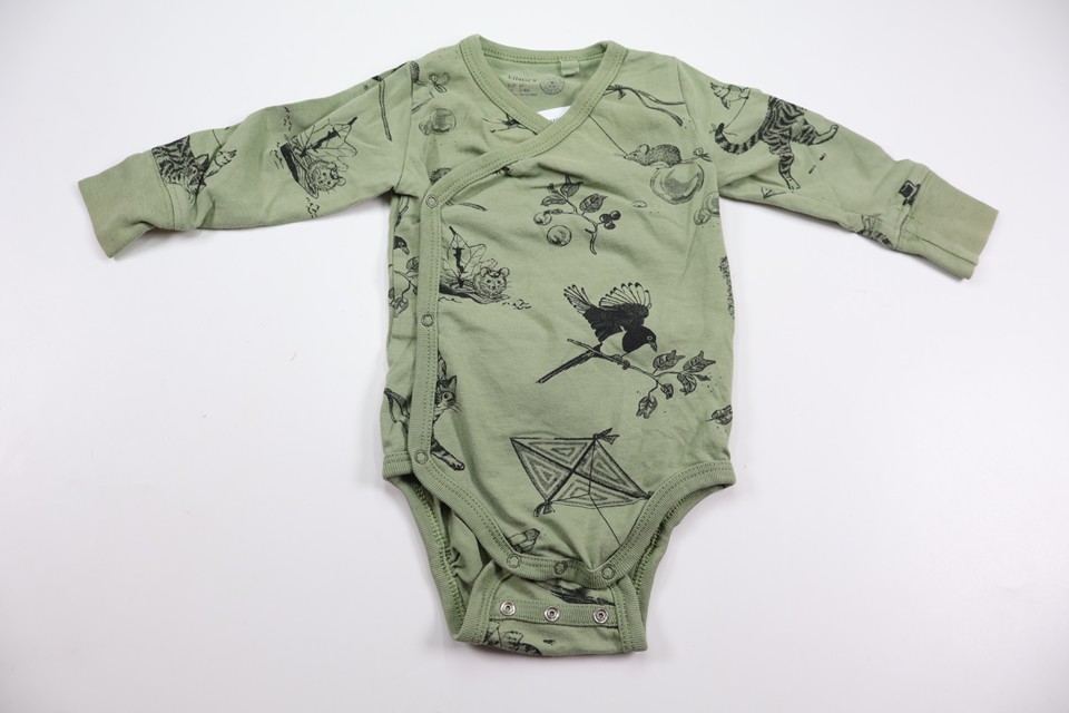 Wrap-body fra Lindex - Størrelse 62 - Grøn