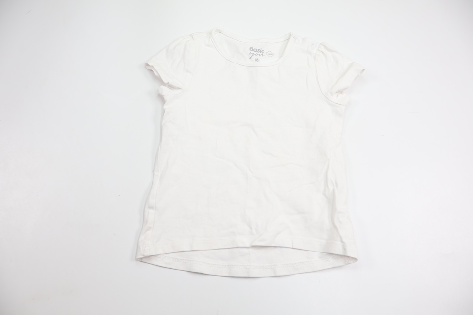 T-shirt fra Basic U - Størrelse 86 - Hvid