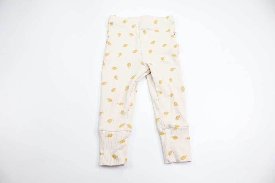 Ribbade byxor med citroner från BEBE - Storlek 70 - Benvit