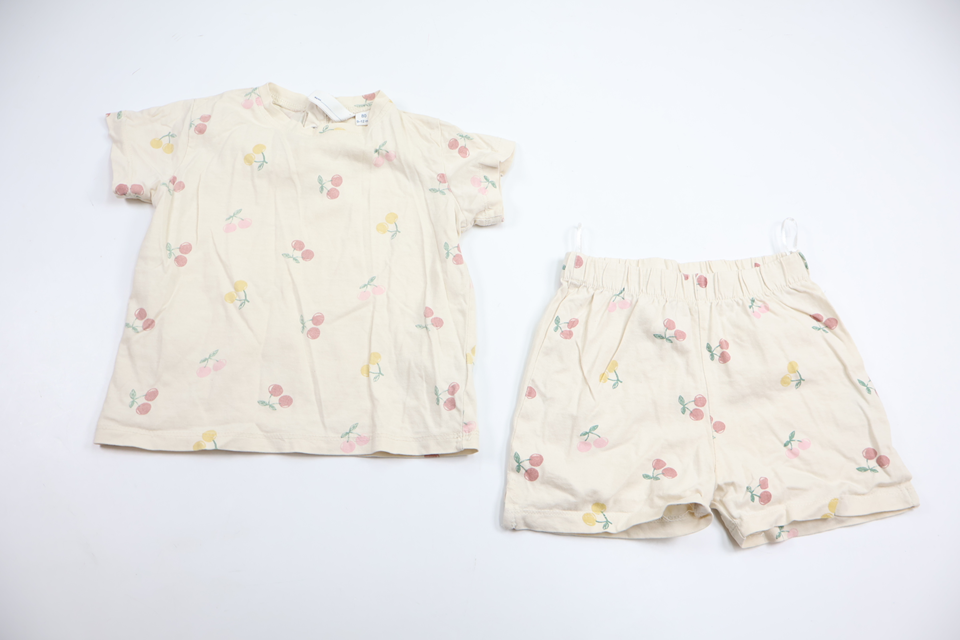 Tvådelad pyjamas från Rikiki - Storlek 80 - Benvit