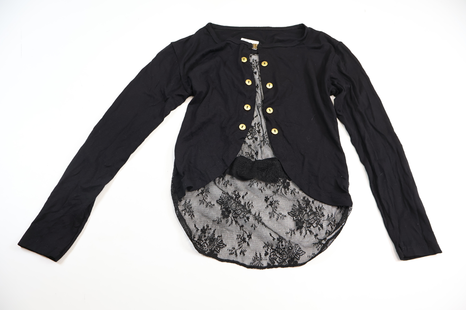 Tynd cardigan fra Ukendt - Størrelse 128 - Sort