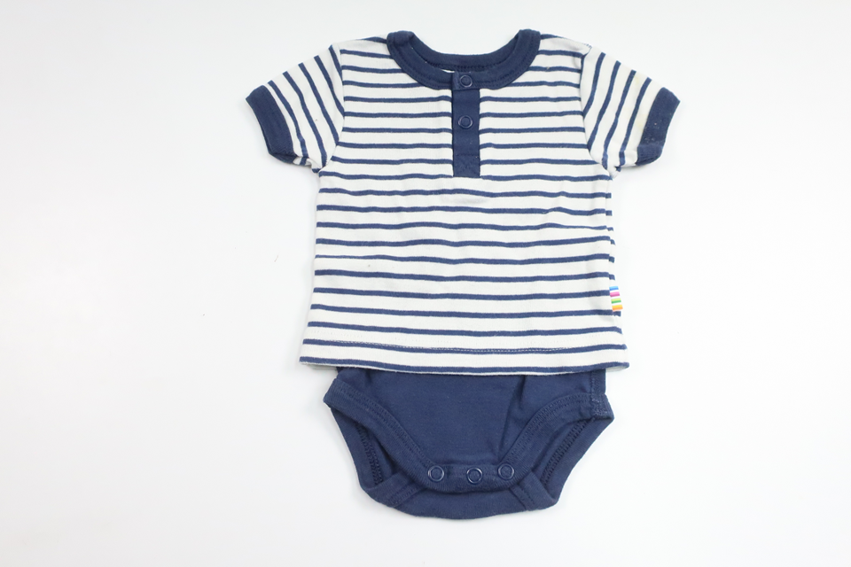 Randig body från Joha - Storlek 50 - Marinblå