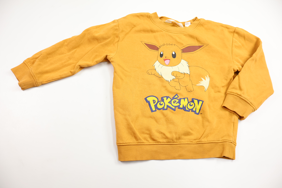 Sweatshirt med Eevee från Pokémon från H&M - Storlek 110/116 - Orange