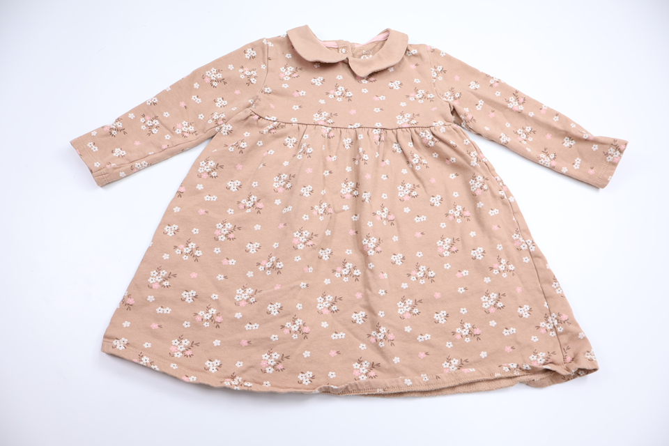 Blomstret kjole fra C&A - Størrelse 98 - Beige