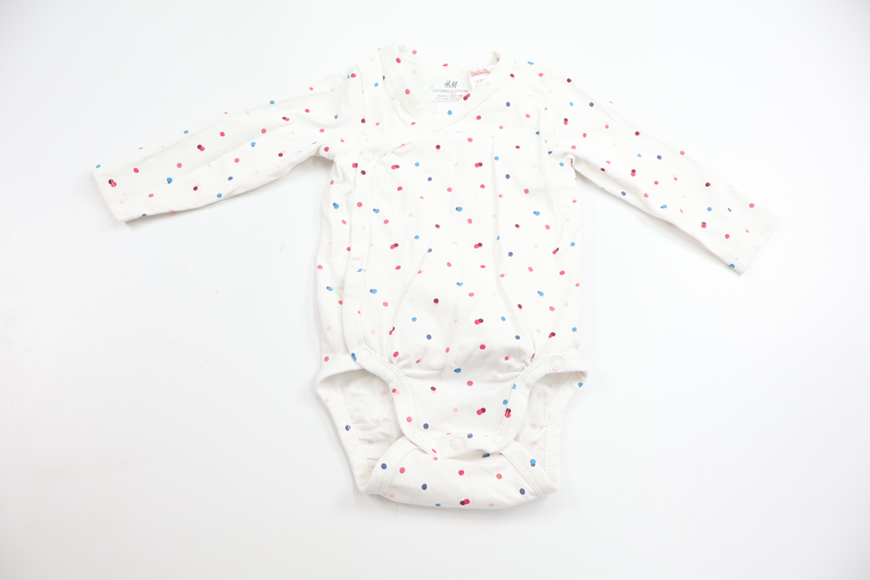 Wrap-body fra H&M - Størrelse 62 - Hvid