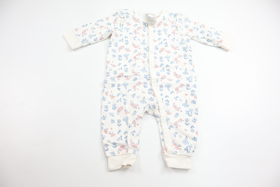 Blomsterpyjamas fra H&M - Størrelse 62 - Off-white