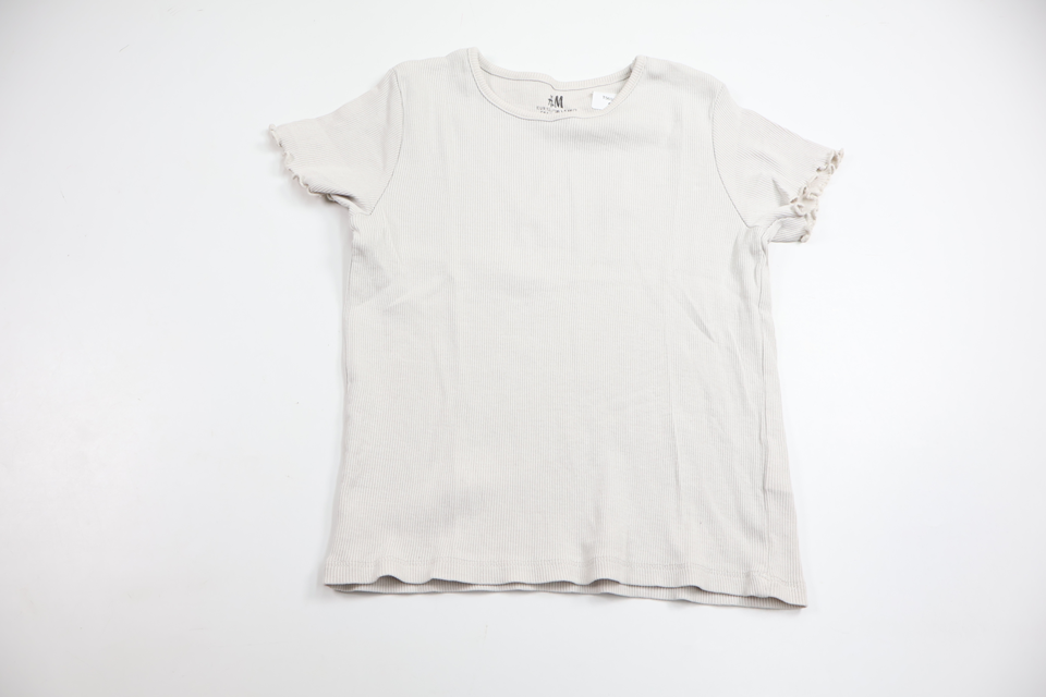 Ribbad tröja från H&M - Storlek 122/128 - Benvit
