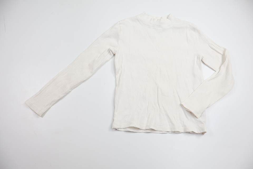 Ribbad tröja från H&M - Storlek 122 - Vit