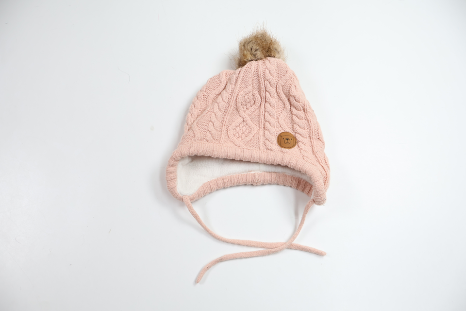 Fleecefodrad mössa från H&M - Storlek 62/68 - Rosa