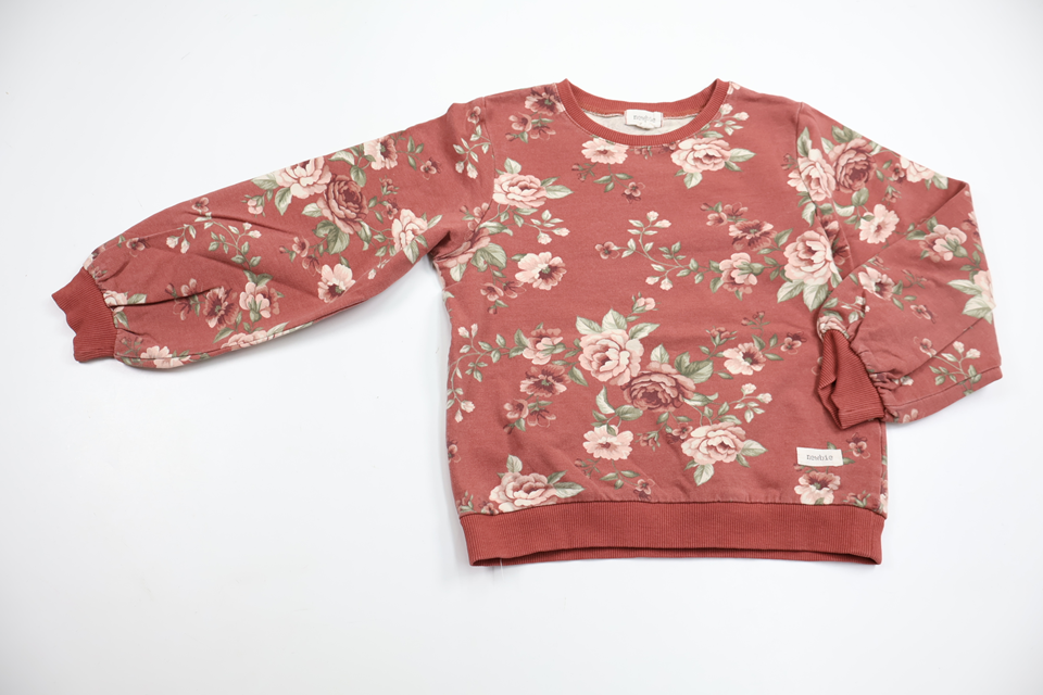 Blommig sweatshirt från Newbie - Storlek 98/104 - Rosa