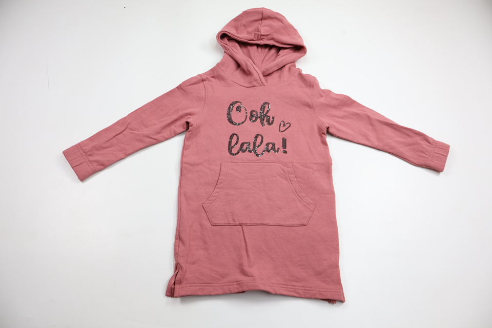 Sweatshirt klänning med luva från Uniq Studio - Storlek 98/104 - Rosa