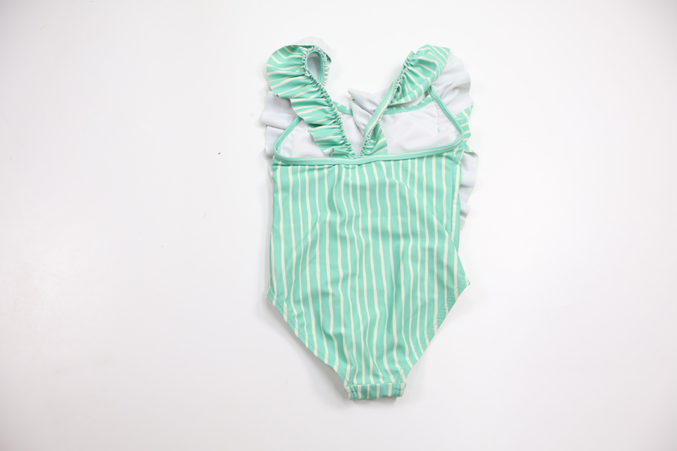 Randig baddräkt från Mix Beachwear - Storlek 98/104 - Grön