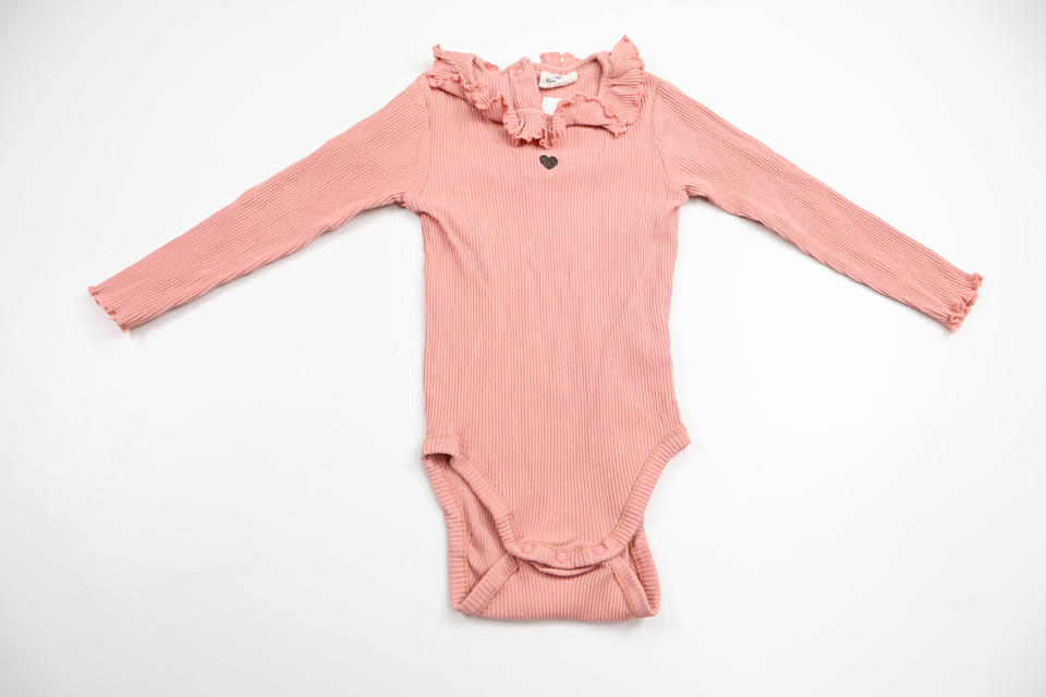 Ribbad body från Kappahl - Storlek 86 - Rosa