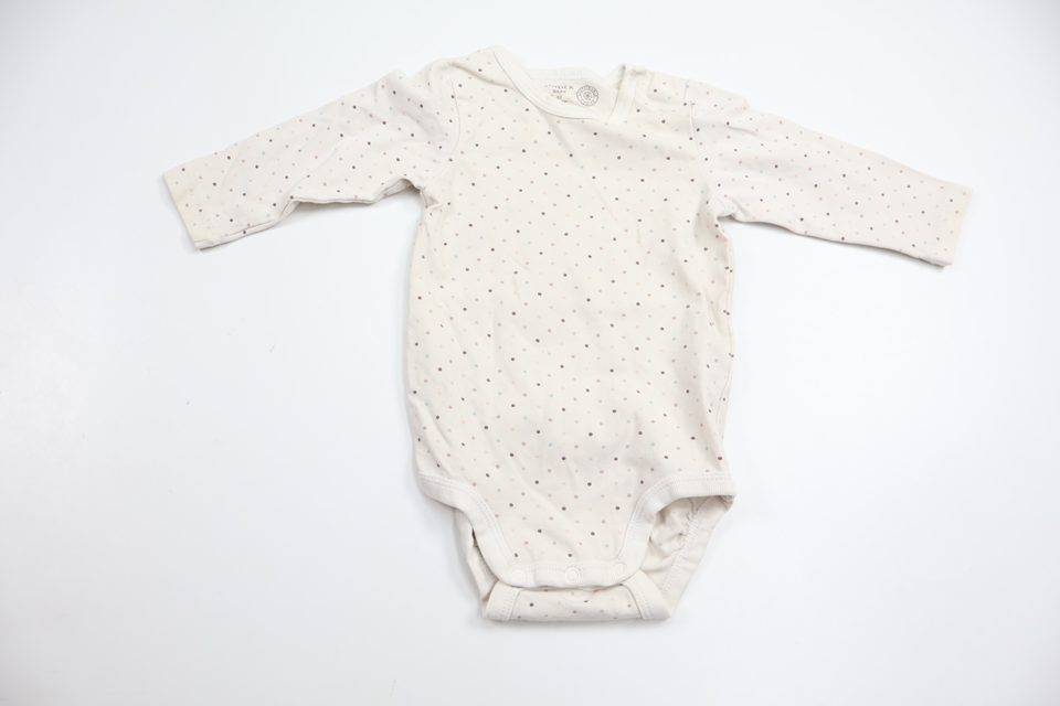 Prickig body från Lindex - Storlek 62 - Vit