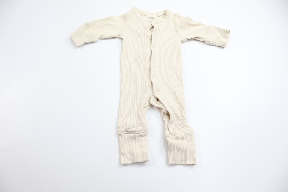 Ribbad pyjamas från Lindex - Storlek 44 - Benvit