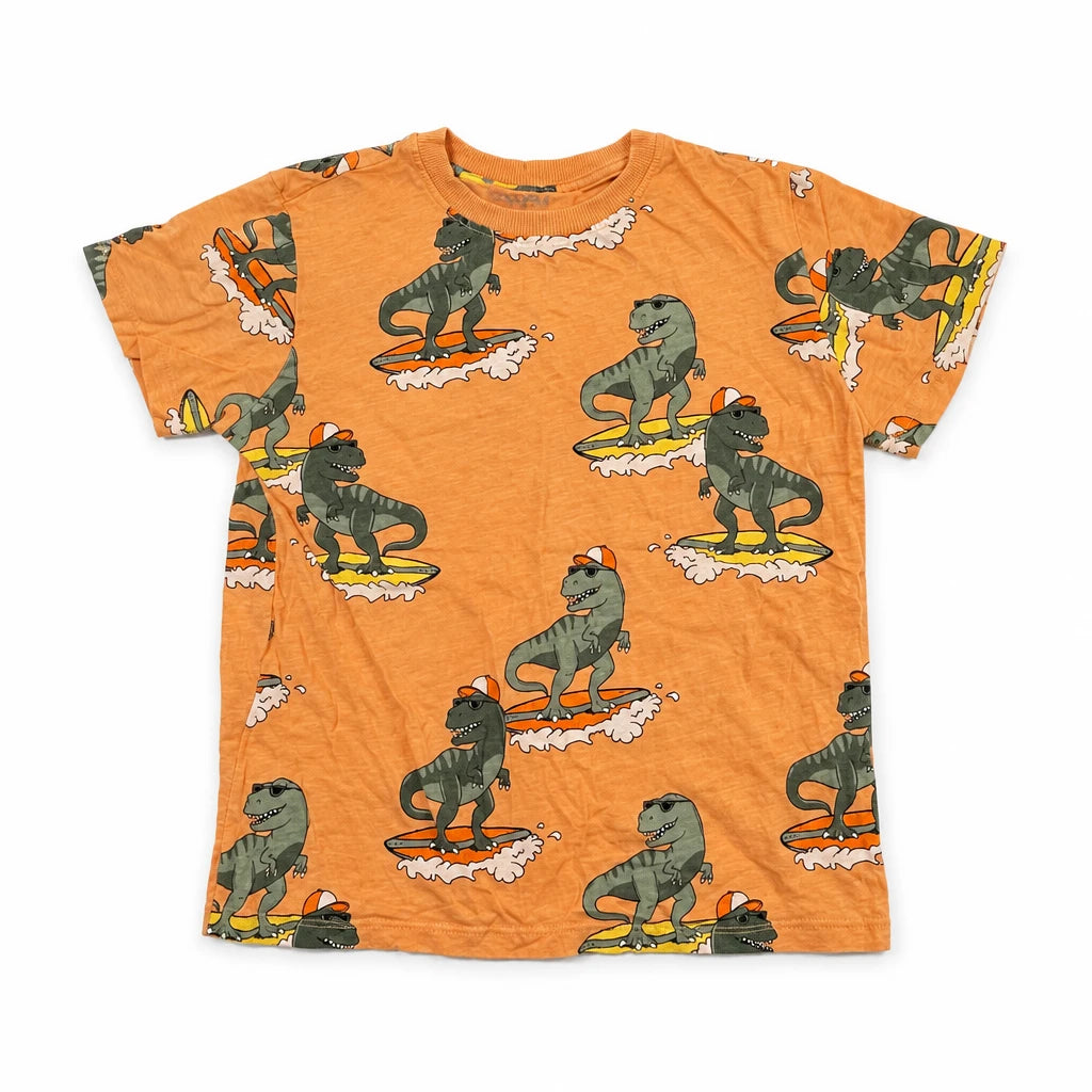 T-shirt med dinosaurietryck från Kappahl - Storlek 110/116 - Orange