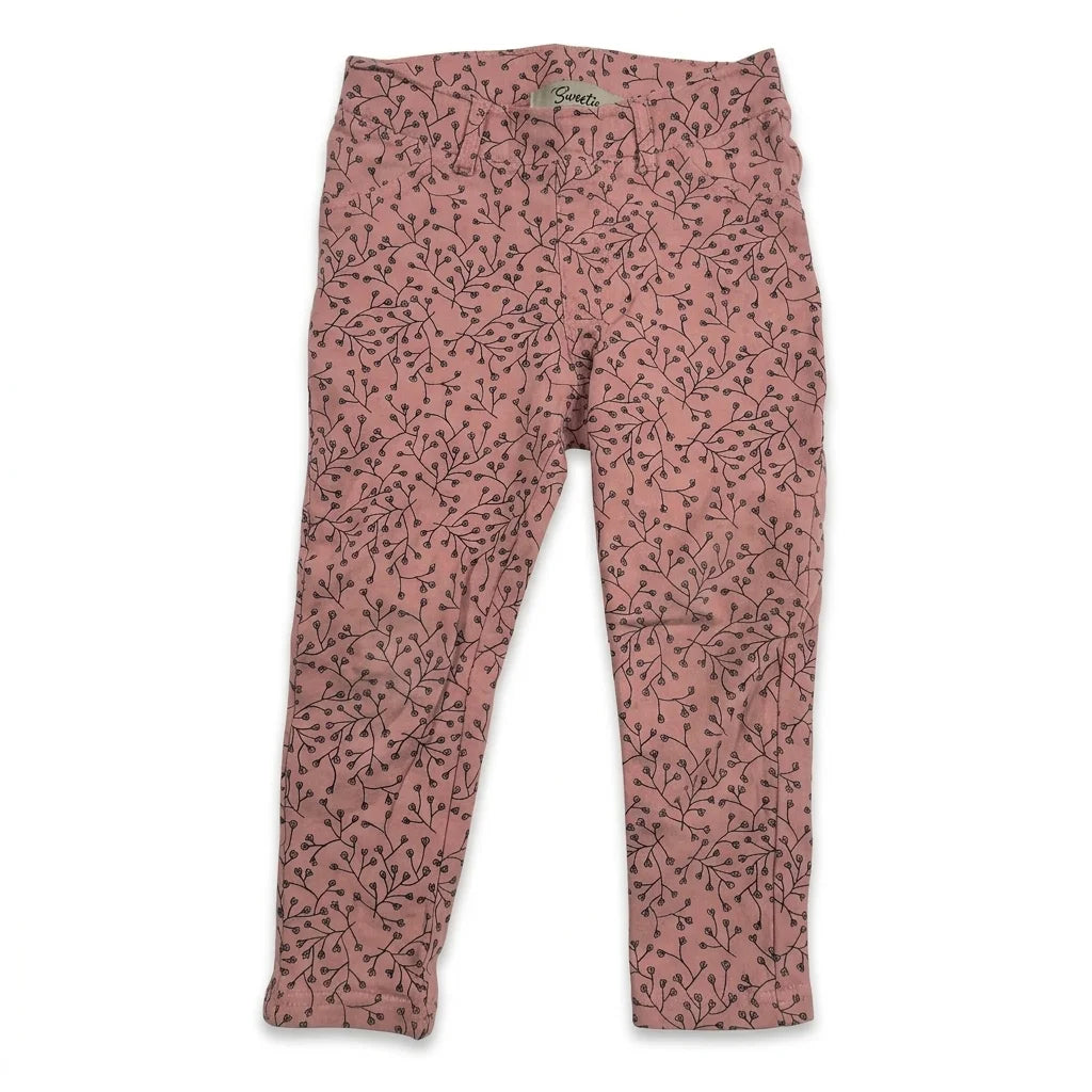 Blommiga leggings från Sweetie - Storlek 86 - Rosa