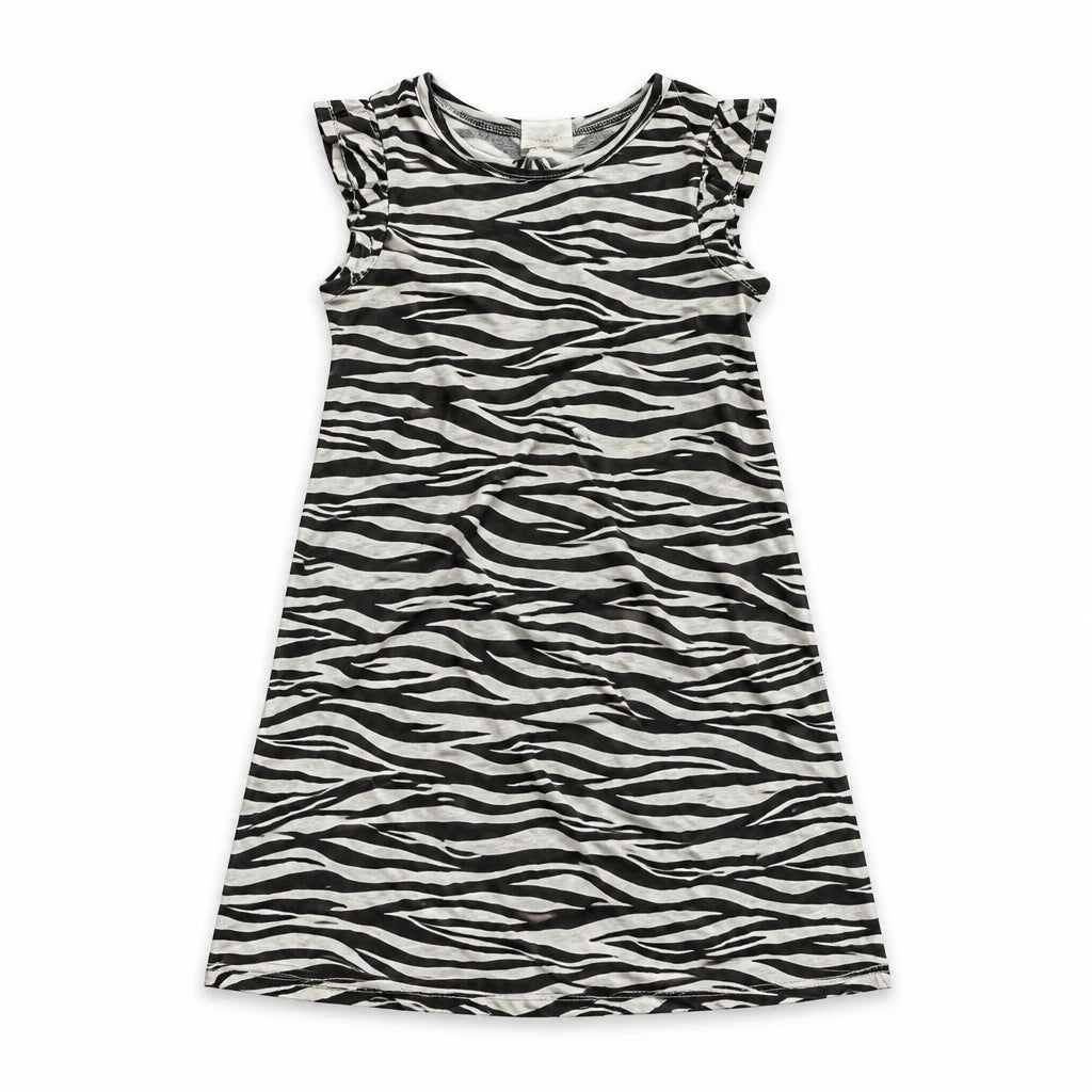Djurmönstrad klänning från H&M - Storlek 86 - Vit