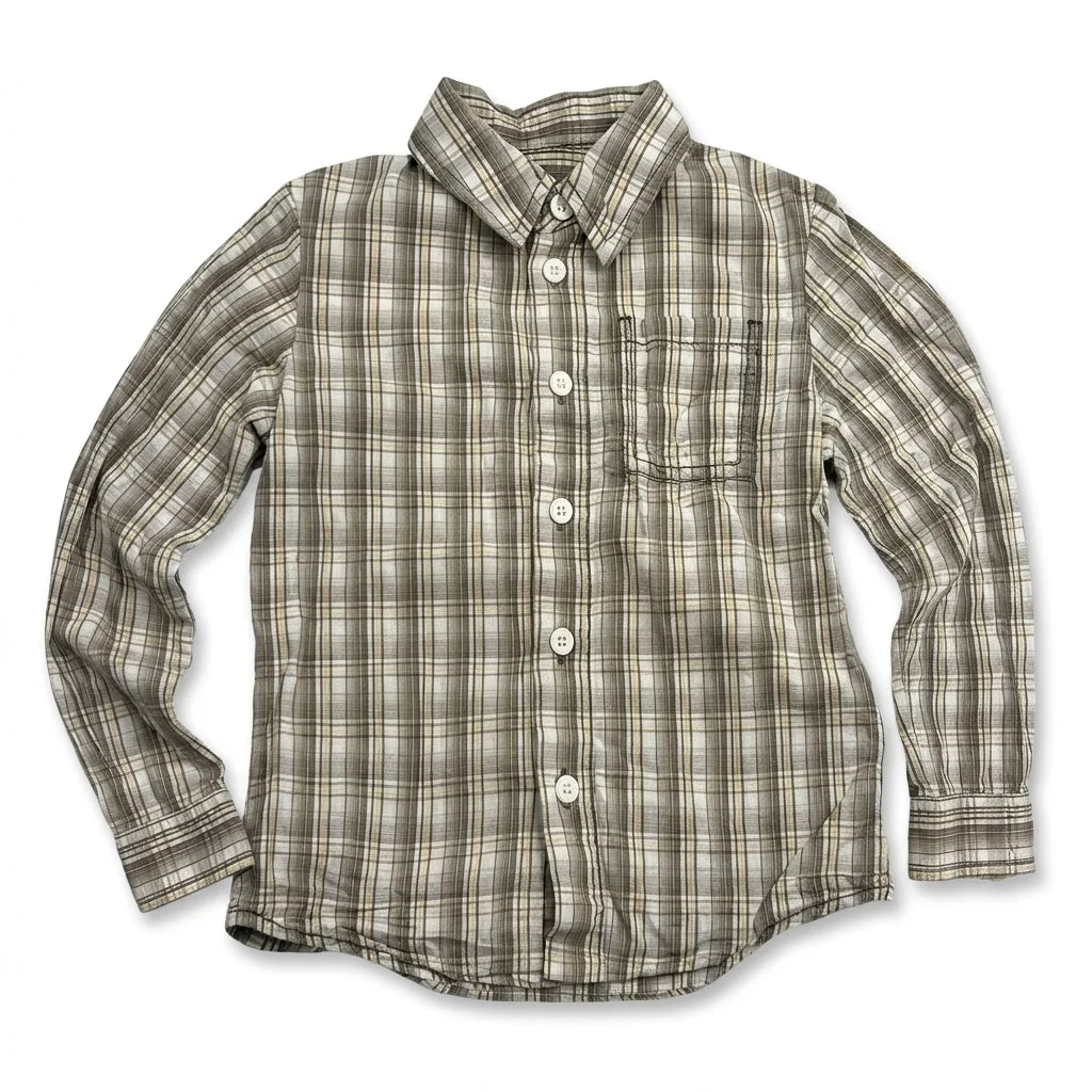 Rutig skjorta från Mexx - Storlek 92 - Beige