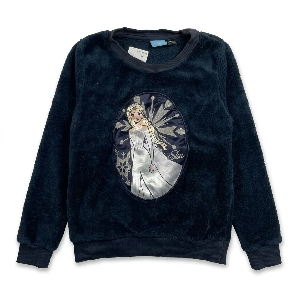 Mönstrad sweatshirt från Disney Frozen - Storlek 98/104 - Silver