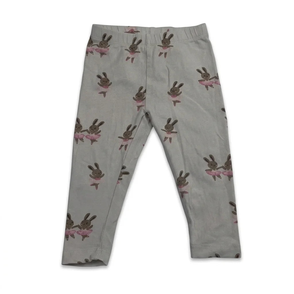 Djurmönstrade leggings från Wai Wai - Storlek 74 - Beige
