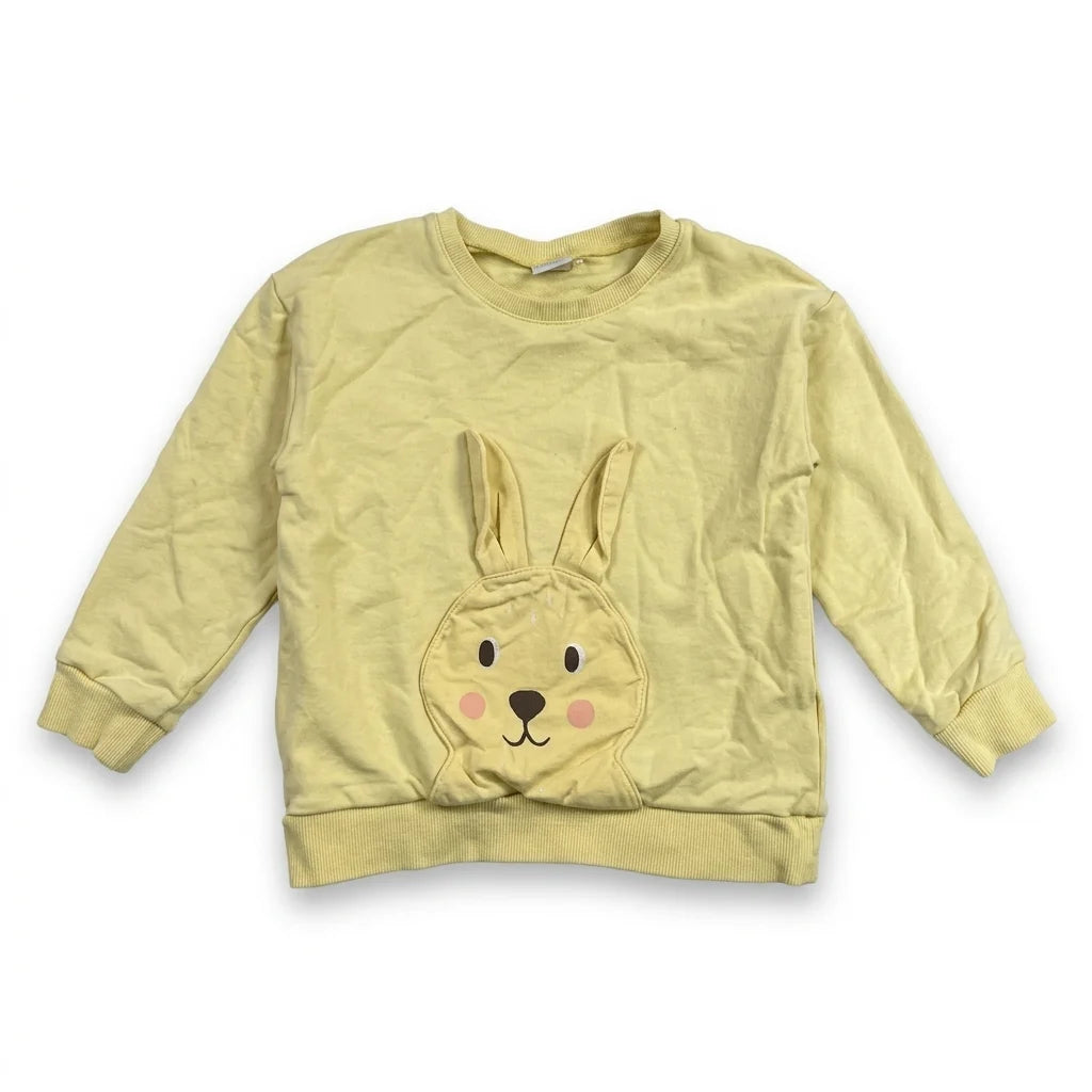 Djurmönstrad sweatshirt från Lindex - Storlek 104 - Gul