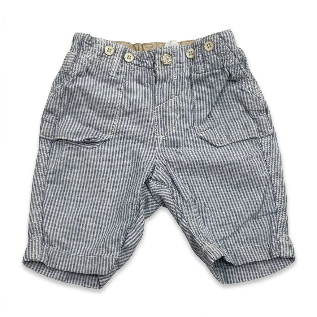 Randiga shorts från H&M - Storlek 74 - Blå