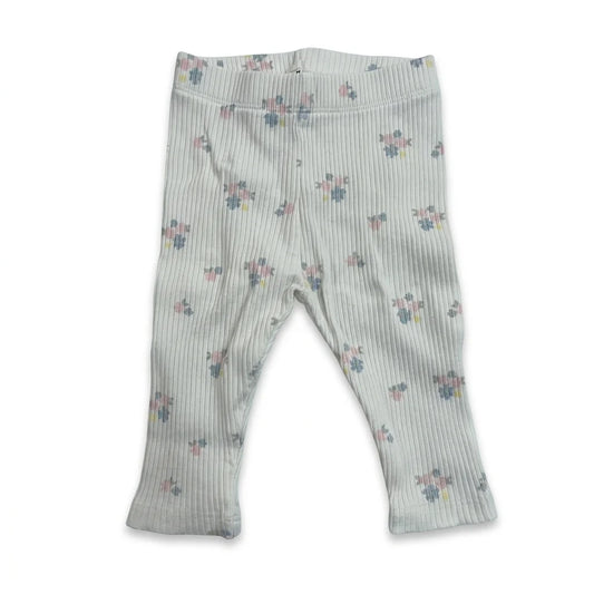 Blommiga leggings från Kappahl - Storlek 56/62 - Vit