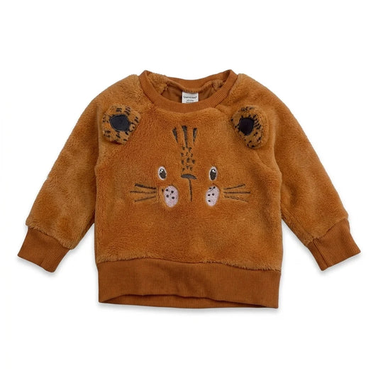 Djurmönstrad tröja från My Wear Baby - Storlek 62 - Orange