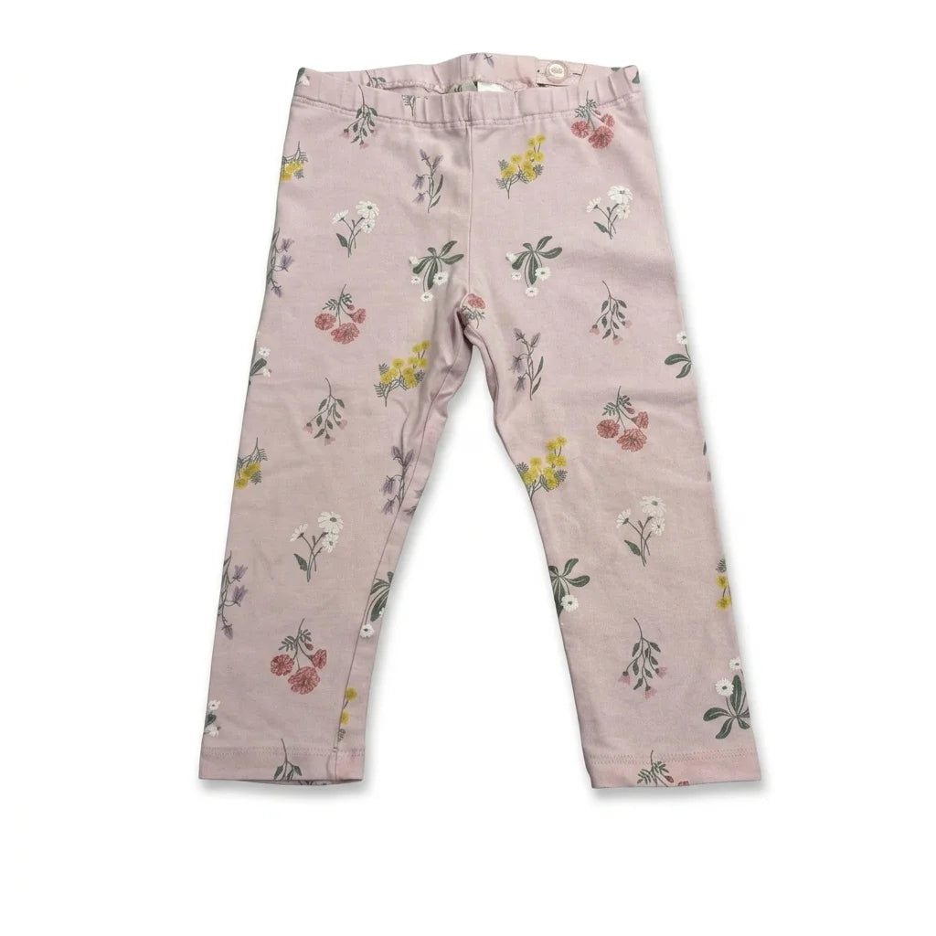 Blommiga leggings från H&M - Storlek 86 - Rosa