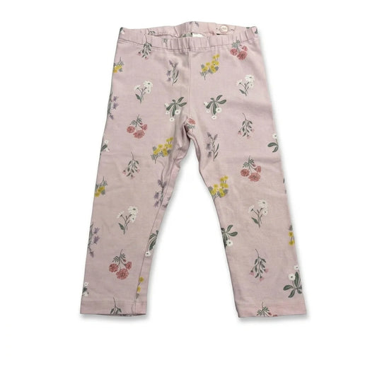 Blomsterleggings fra H&M - Størrelse 86 - Lyserød