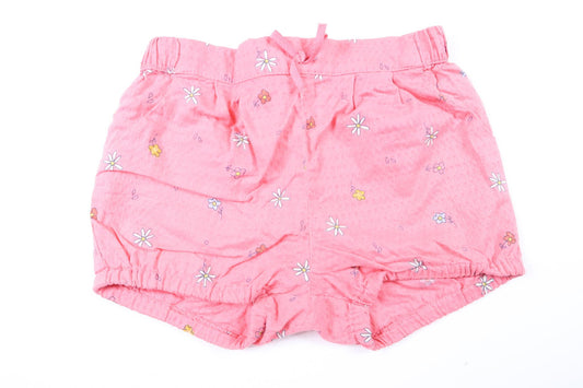 Lyserøde blomstershorts fra H&M i størrelse 80