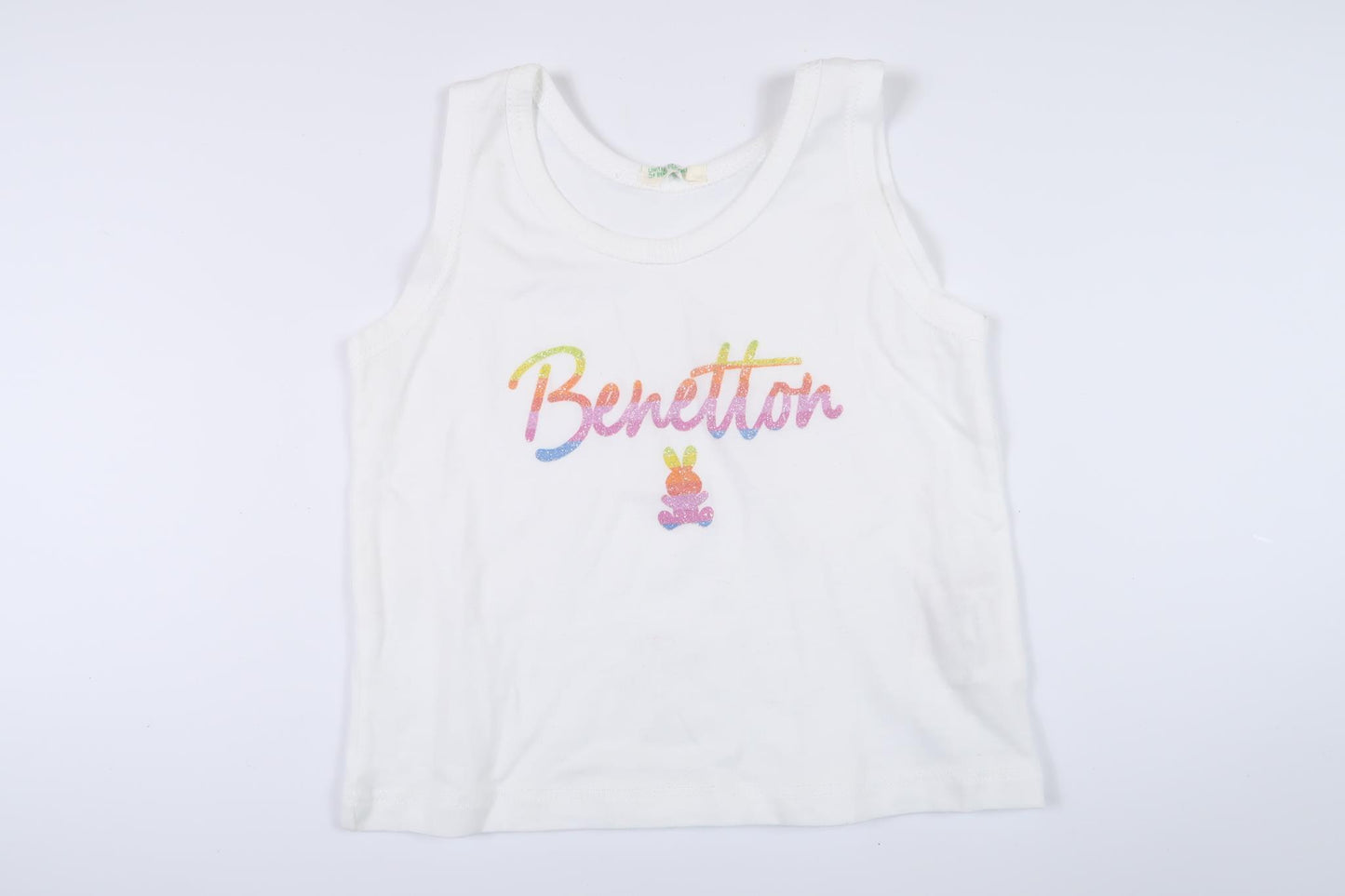 Hvid tanktop fra United Colors of Benetton i størrelse 74