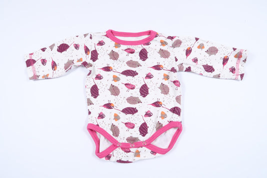 Hvid langærmet bodysuit med dyr fra Minikids i størrelse 50/56