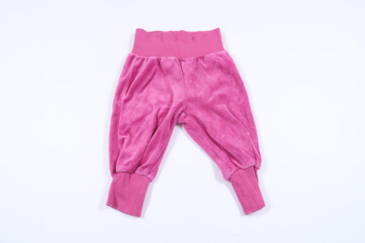 Lyserøde velour joggingbukser fra Name It i størrelse 56